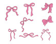 © Hasnil - set of bows and festive ribbons. simple vector doodle illustration