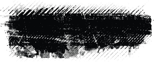 Wall Mural - glitch distorted grungy banner . noise destroyed background . trendy defect . glitched collage .grun