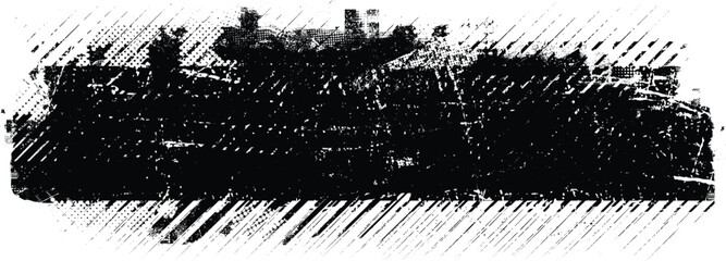 Wall Mural - glitch distorted grungy banner . noise destroyed background . trendy defect . glitched collage .grun