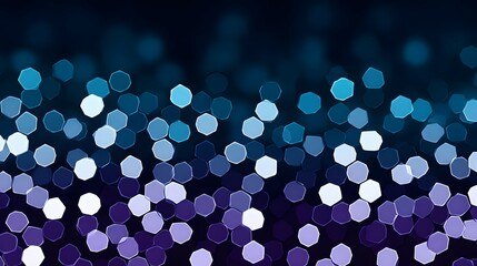 Wall Mural - Abstract blurry lights bokeh effect in shades of blue and purple.
