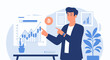 © FARIDA - Analyzing Bitcoin Growth Charts Man Demonstrating Stock Market Investments Insights