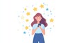 © kachanovski - a woman is holding a smart phone and looking at it