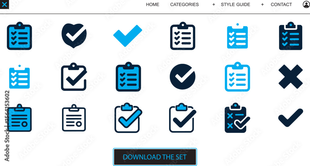 Coloring Icons Sheet Design, Checklist Icons A Complete Set of ...