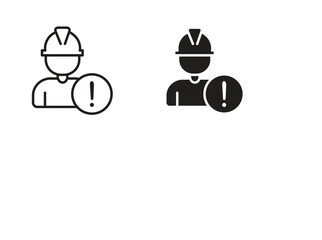 Wall Mural - construction risk icon design illustrations. editable web icons