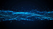 © Aylena - Abstract digital blue wave with connecting dots, network concept background