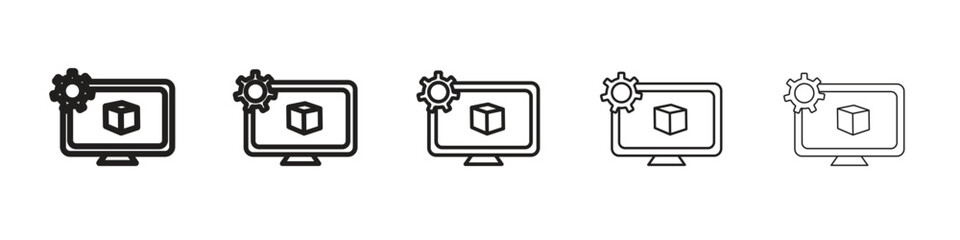 Wall Mural - virtual machine icon for your web site design, logo, app, ui.