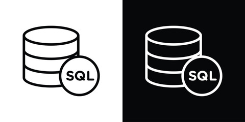SQL icon graphic element Illustration template design