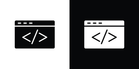 Web Code icon symbol illustration doodle design