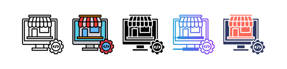 site development multiple icon