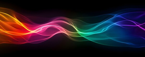 Wall Mural - Radiant pulse of light flowing through colors