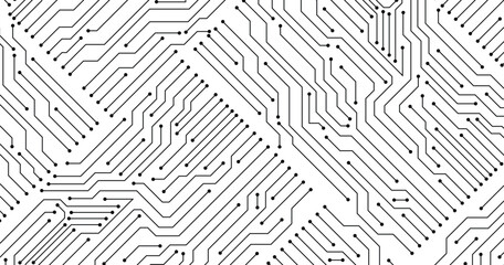 Wall Mural - design in the concept of electronic circuit boards.