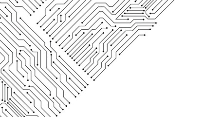 Wall Mural - abstract digital background with technology circuit board texture. copy space for text. vector illus