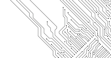 Wall Mural - abstract digital background with technology circuit board texture. copy space for text. vector illus