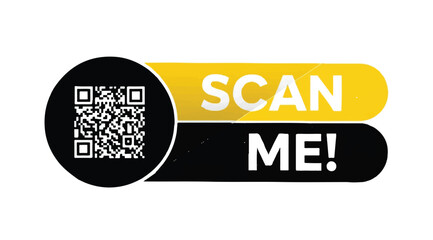 scan me qr code icon for business on white background