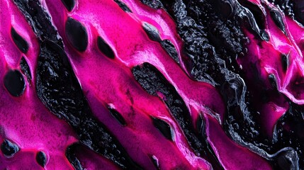 Wall Mural - abstract pink and black fluid texture.