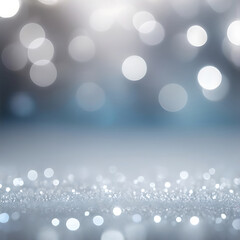 Wall Mural - abstract soft wintery silver-gray background with bright blue and white bokeh, smooth texture, moder