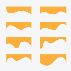 Wall Mural - Collection of dividers shape templates. Curve Lines, Wave Collection of Abstract Design Element. Modern separator header for website and app.
