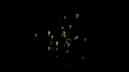 Wall Mural - Dynamic question mark explosion with particles in a four-clip pack on alpha
