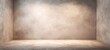 © li - Beige studio backdrop lighting. Soft beige neutral 3d studio background. Warm soft light gold studio lighting. Photostudio soft box neutral lighting. High quality