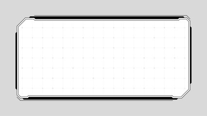Wall Mural - abstract hud user interface element with blank space. futuristic digital border for data display. te