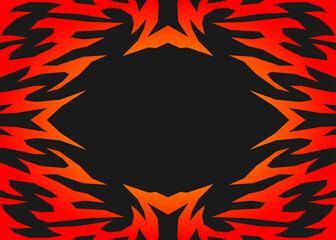 Wall Mural - abstract background with geometric tribal tattoo pattern and with some copy space area