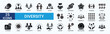 © Squadfire - Diversity icon set. Containing equality, culture, languages, tolerance, difference, belonging, human rights and ethnicity icons. Glyph icon collection. Vector illustration.