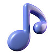 © asssayem17 - 3d purple music note isolated on transparent background