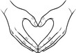 © OVAVO - Heart Shape Hands Vector Illustration