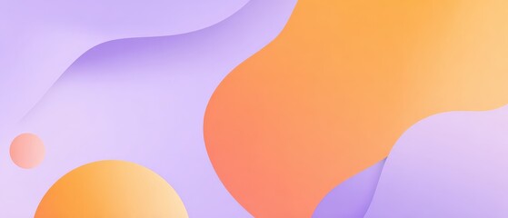 Wall Mural - abstract background with orange and purple fluid shapes modern design with soft gradient colors for 