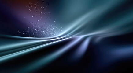 Wall Mural - abstract colorful light wave, smooth flowing lines, glowing particles, futuristic background, digita