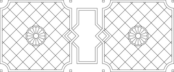 vector image illustration design frame ornament decoration background pattern geometric line classic vintage ethnic abstract modern