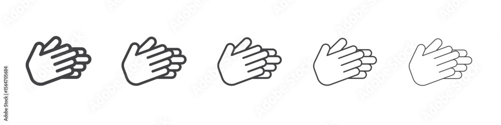 Clapping hand icon simple illustration collection symbol Stock Vector ...