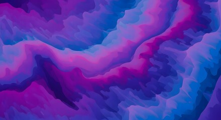 Wall Mural - abstract flowing waves of vibrant purple and blue hues