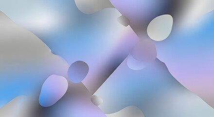 Wall Mural - abstract fluid shapes with gradient colors