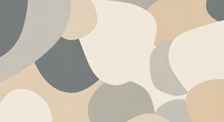 Wall Mural - abstract organic shapes in neutral tones