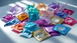 © designsMHR - Colorful Condoms A Vibrant Display of Safe Sex Practices