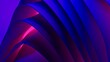 © MaxFrost - Abstract wavy curved 3d render. Blue soft layers of plastic with lines, folds, ruffles. Modern wallpaper, texture pattern. 3D Illustration