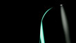 © Connect Images - Abstract green and black light trails create a dynamic, futuristic design on a dark background. 3D rendering