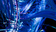 © Connect Images - Neon blue and purple strands intertwine, creating a dynamic and futuristic abstract pattern. 3D rendering