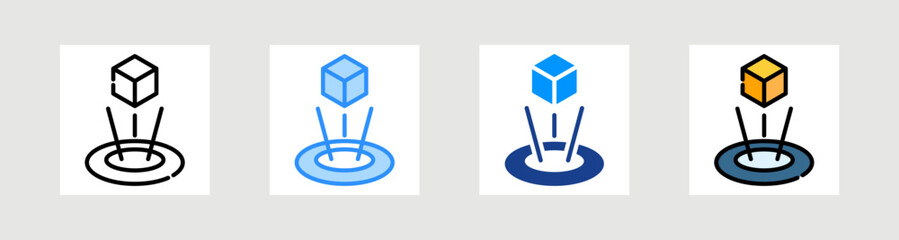 Hologram Icon Collection Set Multiple Style