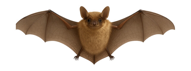 Wall Mural - little brown bat with membranous wings and small, rounded ears