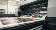 © Iza - A printing machine in action, producing high-quality prints. Ideal for use in advertising, publishing, and graphic design