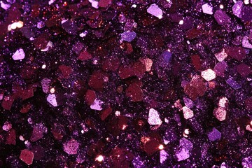 Wall Mural - Glittering Surface Magenta, Purple, and Red Sparkling Dust Particles Full