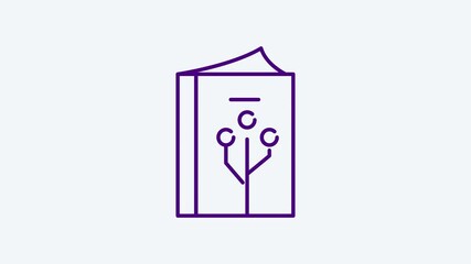 Animated Technology Book icon concept