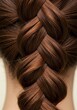 © 9BEi - Gorgeous Brown Hair Braid A Close-Up View of a Classic Hairstyle