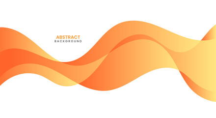 Wall Mural - Orange elegant wave business banner background