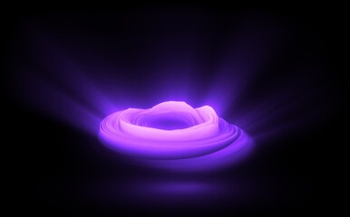 Wall Mural - glow swirl light effect. circular lens flare. abstract rotational lines. power energy element. lumin
