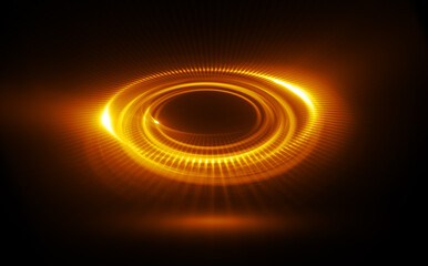 Wall Mural - glow swirl light effect. circular lens flare. abstract rotational lines. power energy element. lumin
