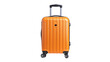 © Pankaj Kumar - Modern orange trolley suitcase isolated on transparent background, ready for travel and tourism