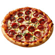 © Dipta - Delicious pepperoni pizza with melted cheese and fresh parsley isolated on transparent background
